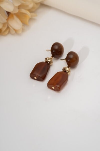 VIP  Amber Şişe Küpe