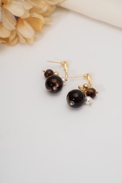 VIP Koyu Amber Top Küpe