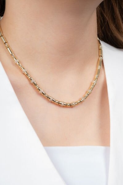 Rose Taşlı Silindir Kolye