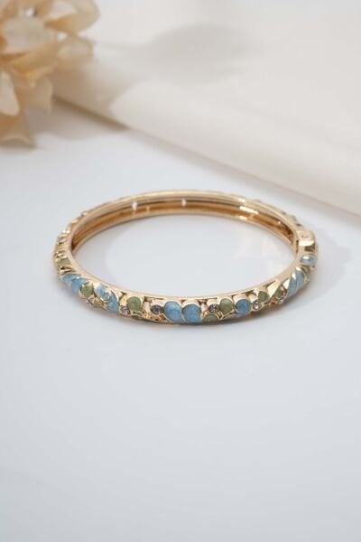 VIP MİNELİ MAVİ-GOLD KELEPÇE