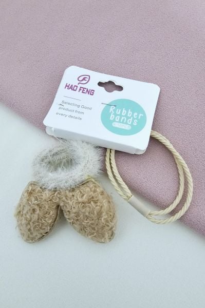 Peluş Tavşan Kulaklı İp Saç Lastiği