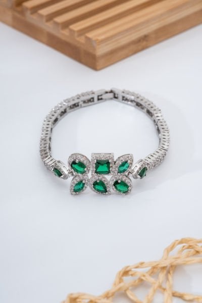Vip Yeşil Taşlı Bileklik