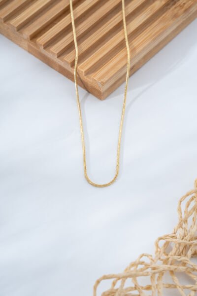 Yassı Yılan Zincir VIP Kolye