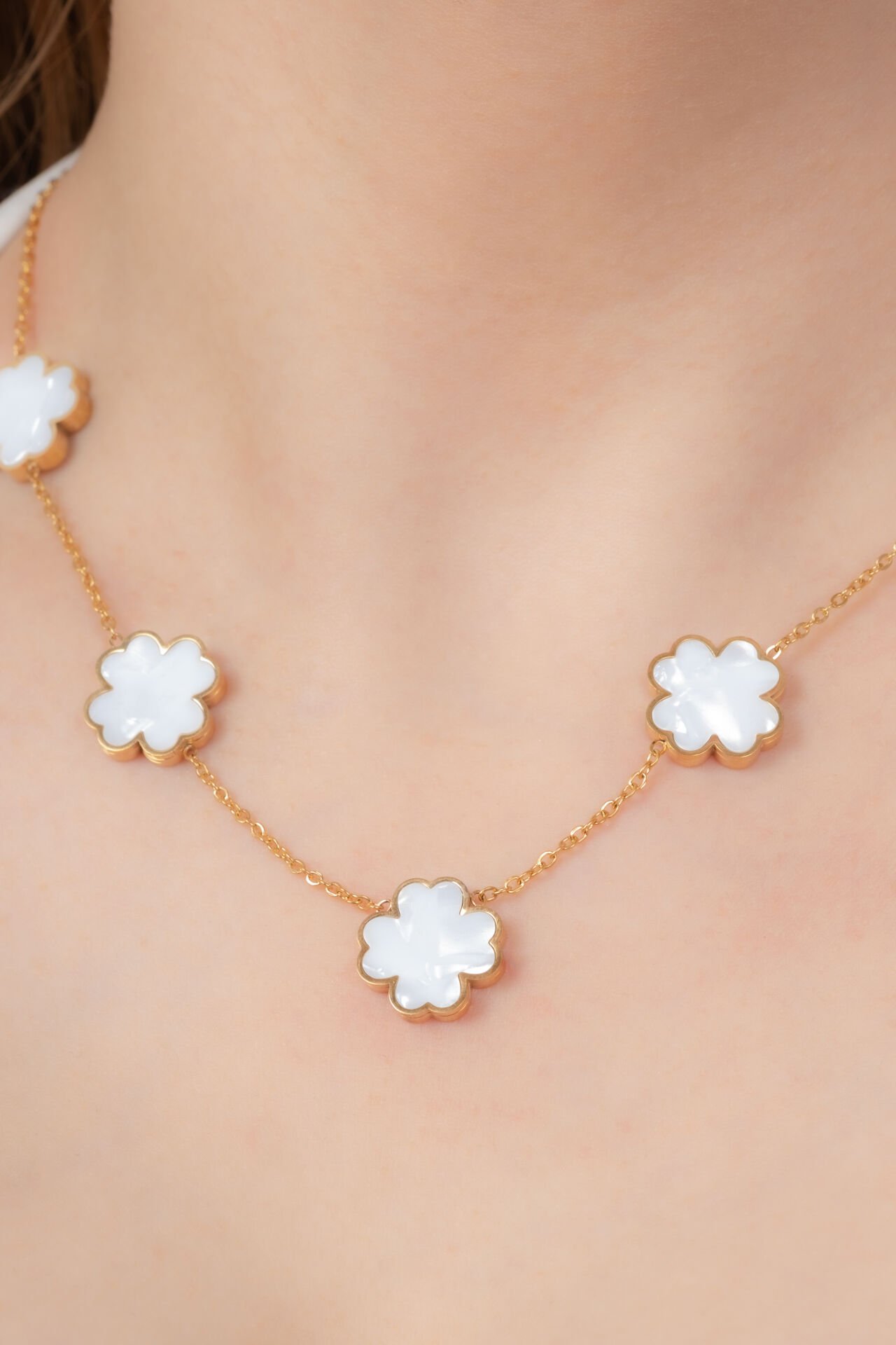 ÇELİK SEDEF TAŞLI YONCA SET