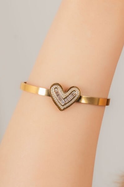 ÇELİK TAŞLI KALP SET