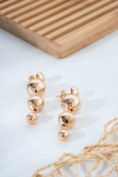 Küre Detaylı Uzun Sallantılı VIP Küpe