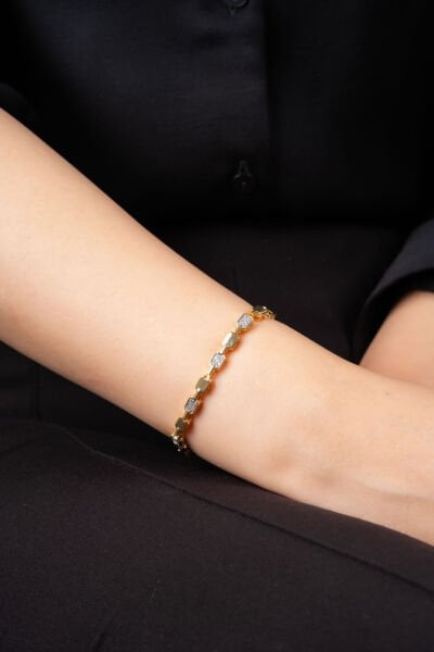 Gold Taş İşlemeli Bileklik