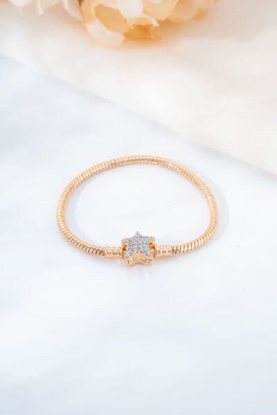 (Premium) Rose Zirkon Taşlı Yıldız Pandora Bileklik