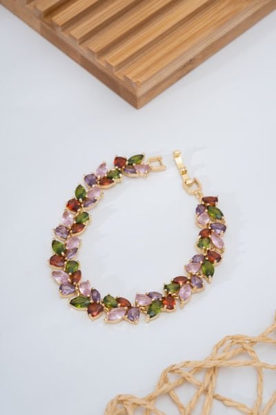 Vip Renkli Taşlı Bileklik