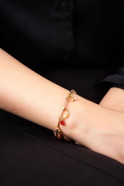 Renkli Taşlı Kelepçe Bileklik