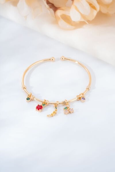 Renkli Taşlı Kelepçe Bileklik