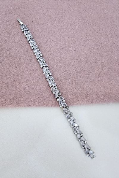 Vip Taşlı Silver Bileklik