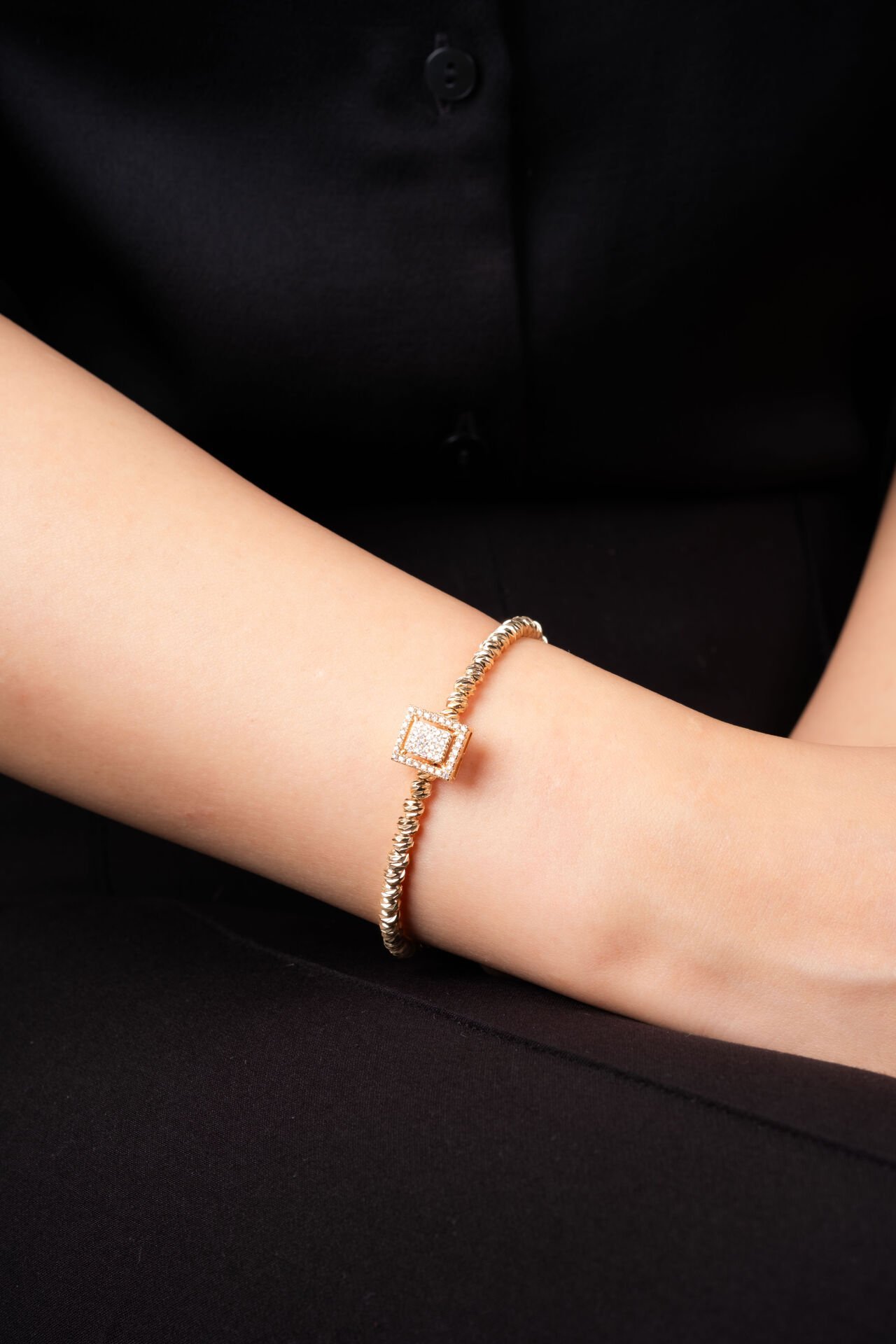 Rose  Dorikalı Baget Kelepçe Bileklik