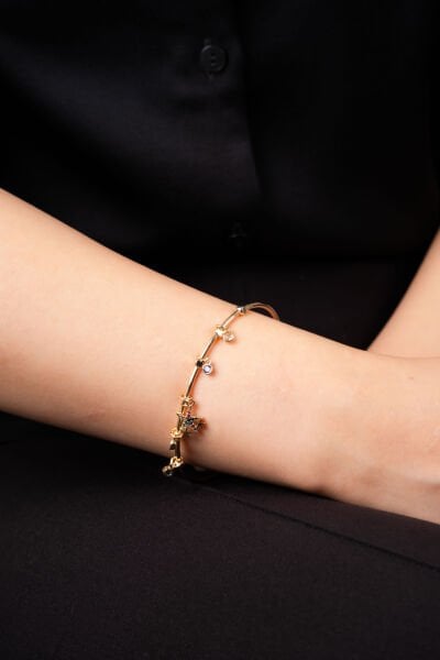 Gold Renkli Yıldız Charm Bileklik
