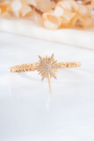 Rose Kuzey Yıldızı Kelepçe Bileklik