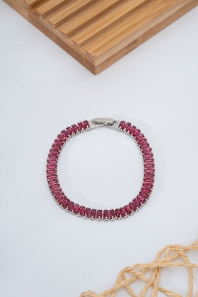 Vip Gül Yaprağı Rengi Silver Bileklik