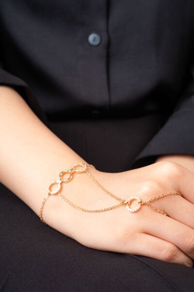 Rose Taşlı Çift Halka Model Şahmeran