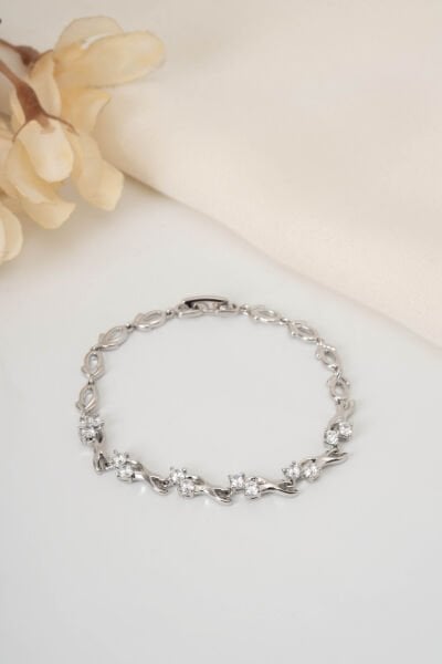 XUPİNG SİLVER MİNİ YAPRAK TAŞ DETAY BİLEKLİK