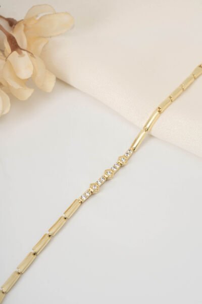 XUPİNG GOLD 3 KÖŞEGEN TAŞLI EKLEM BİLEKLİK