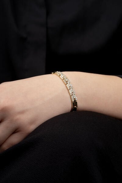 XUPİNG GOLD TAŞLI 3 SIRALI ADIM BİLEKLİK