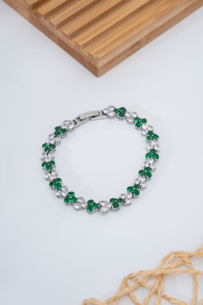 Yeşil Beyaz Taşlı Bileklik