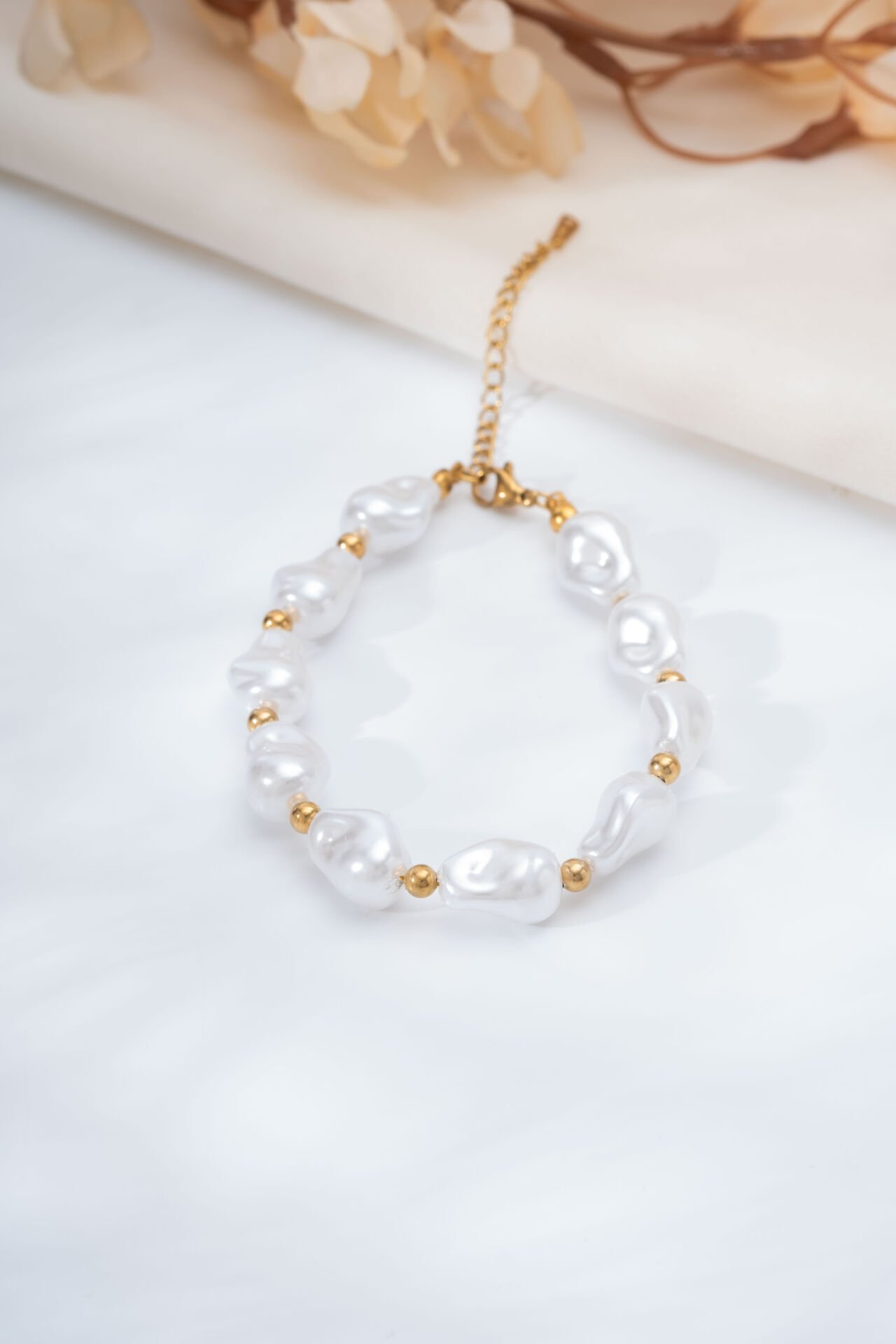 Rose İnci Görünümlü Bileklik