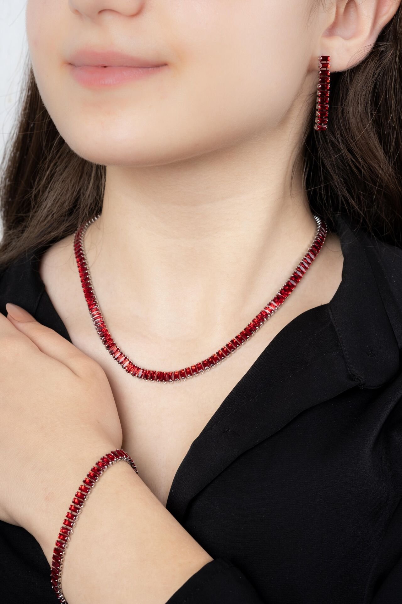 Kırmızı Taşlı Su Yolu Set