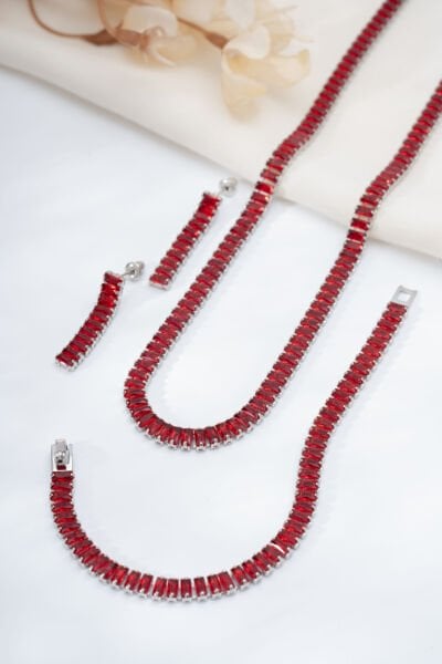 Kırmızı Taşlı Su Yolu Set