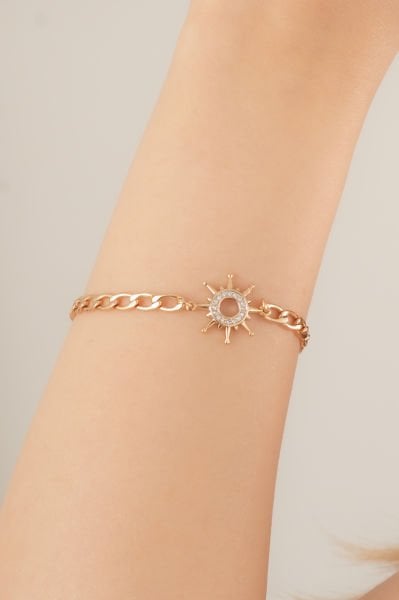 Xuping Güneş Figürlü Zirkon  Taşlı Bileklik