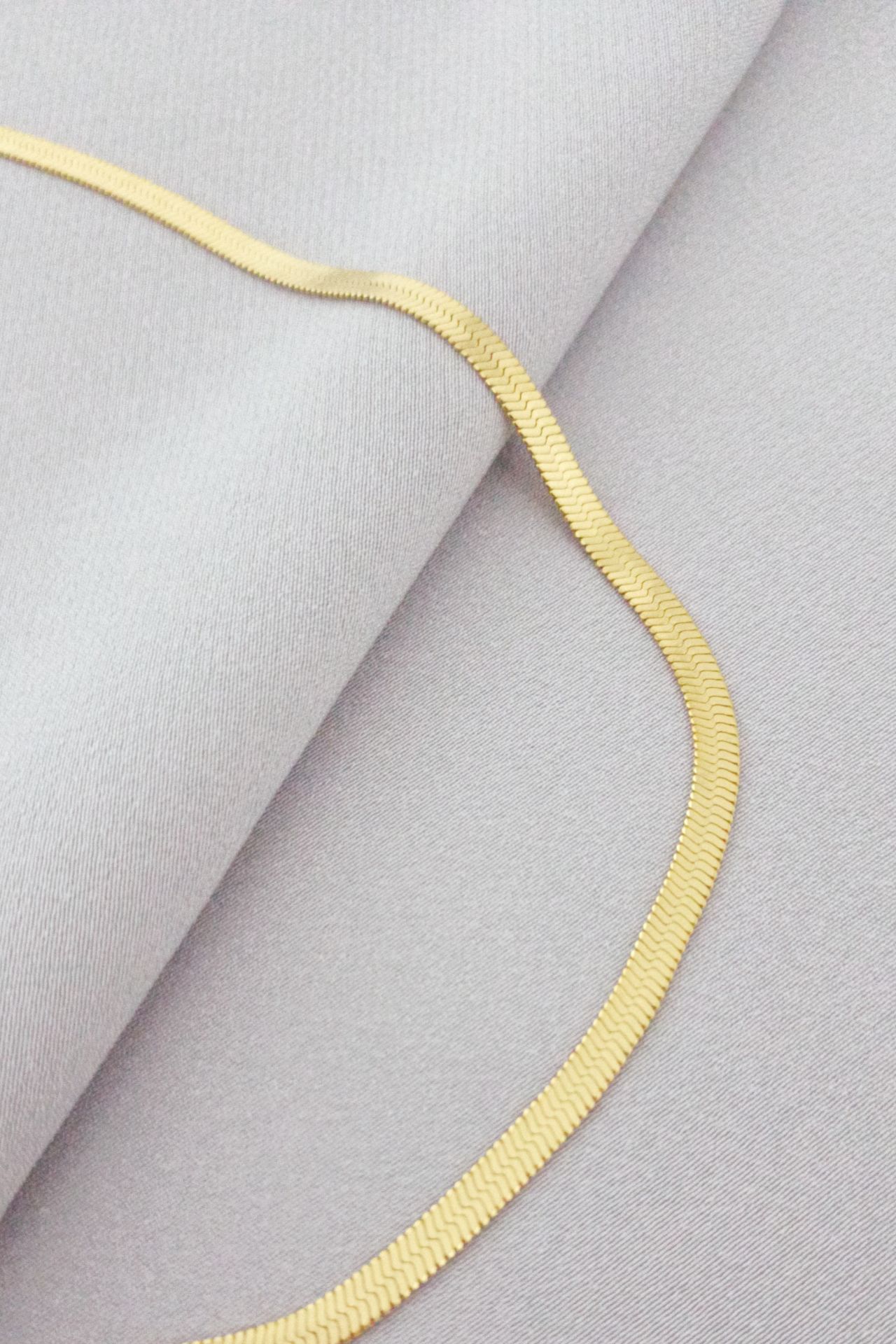Çelik italyan yassı zincir 45 cm