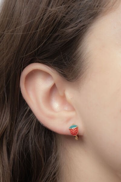 XUPİNG GOLD HALKA ÇİLEK KÜPE