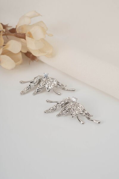 XUPİNG SİLVER DEV KELEBEK KANAT KÜPE