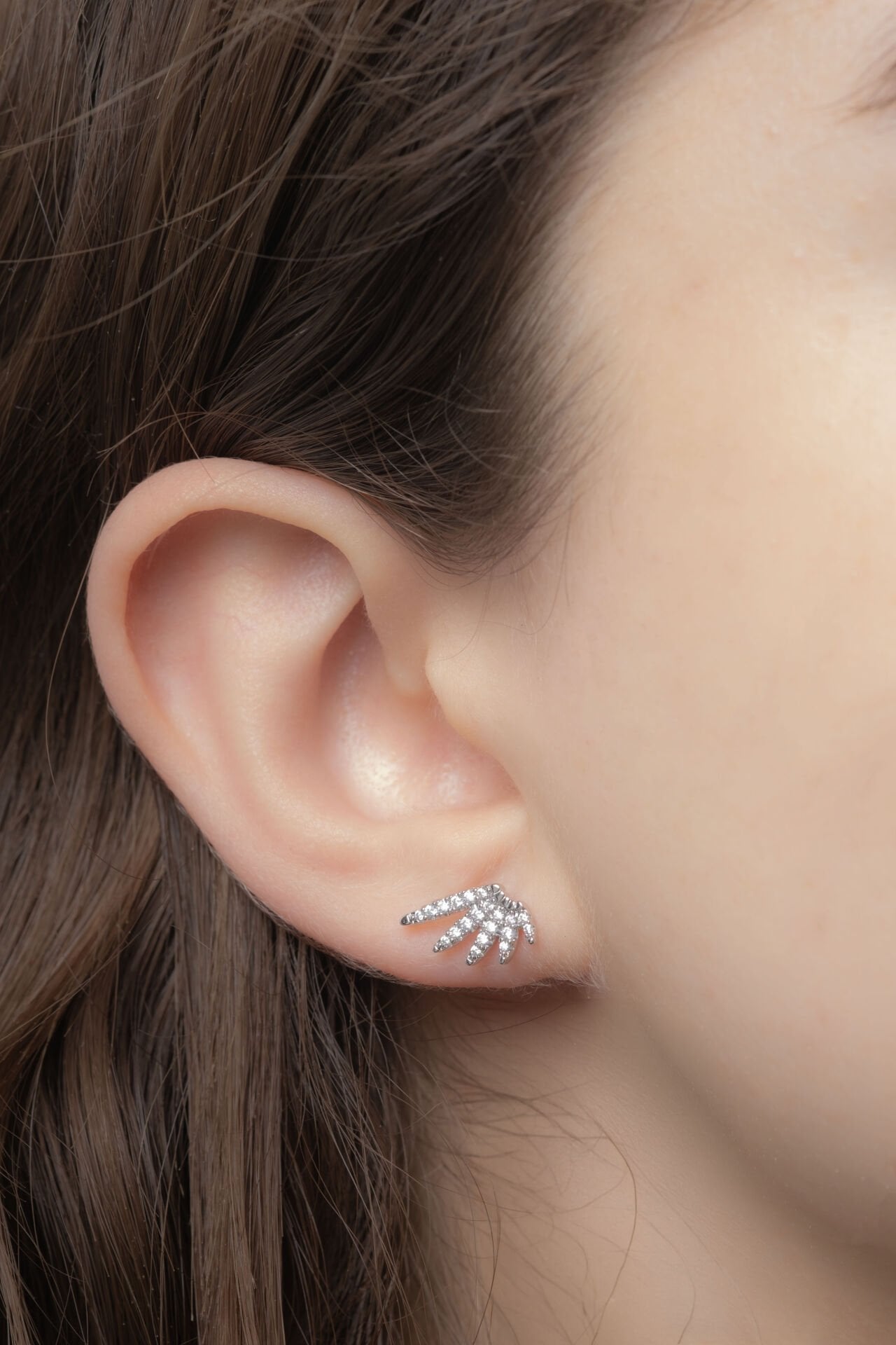 XUPİNG SİLVER IŞILTILI MİNİ TEK KANAT KÜPE