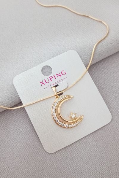 Xuping ay yıldız kolye