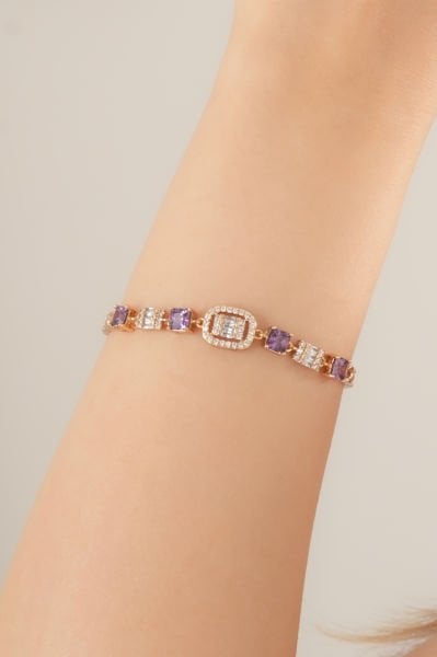 Xuping Mor Taşlı Bileklik