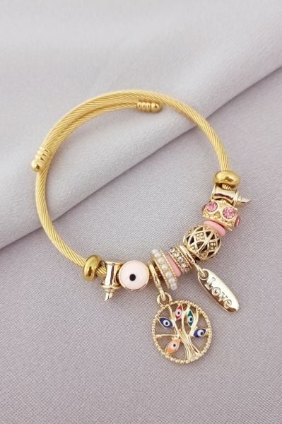 Çelik Pandora bileklik gold