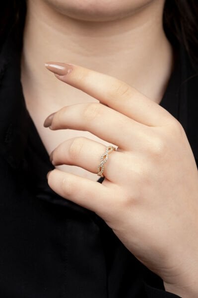 XUPİNG GOLD FULL TAŞLI SONSUZLUK BAĞI YÜZÜK