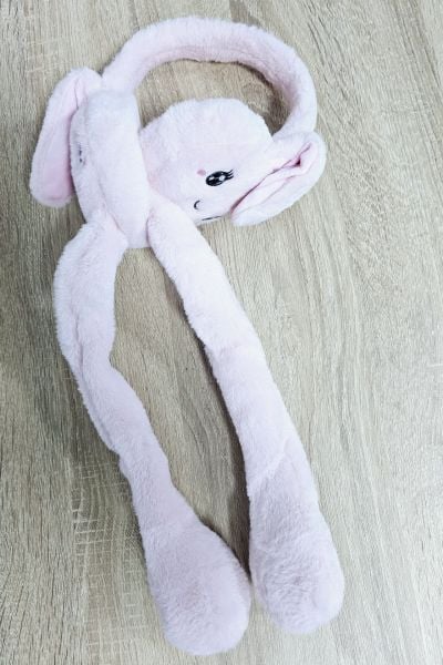 Pembe Tavşan Peluş Kulaklık