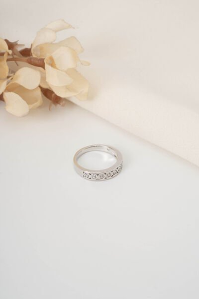 XUPİNG SİLVER SIRA CAM TAŞLI ALYANS YÜZÜK