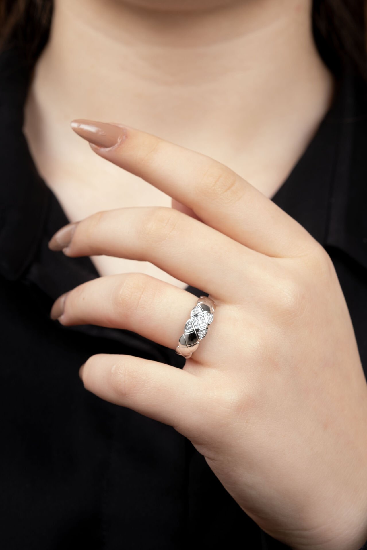 XUPİNG SİLVER DİLİM DESEN YÜZÜK