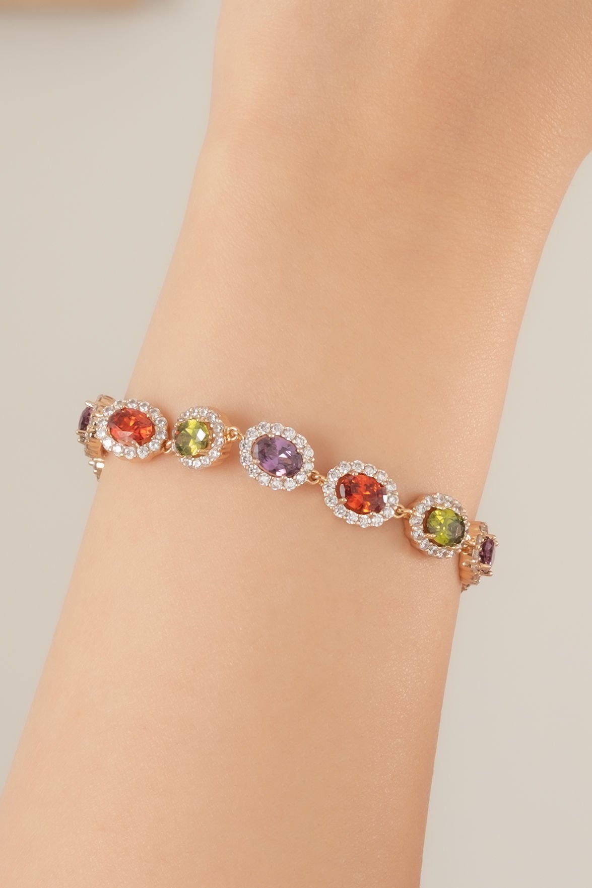 Renkli Taşlı VIP Bileklik