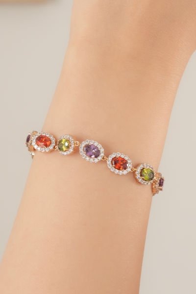 Renkli Taşlı VIP Bileklik