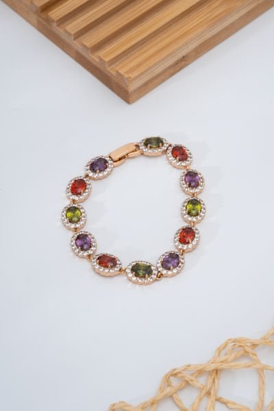 Renkli Taşlı VIP Bileklik