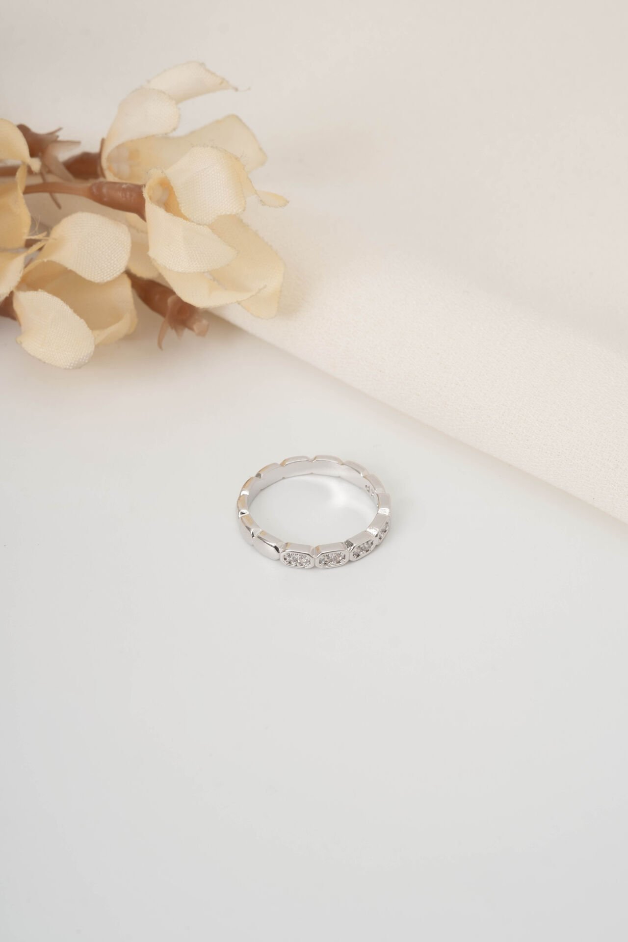 XUPİNG SİLVER KÖŞEGEN 5 Lİ CAM TAŞ YÜZÜK