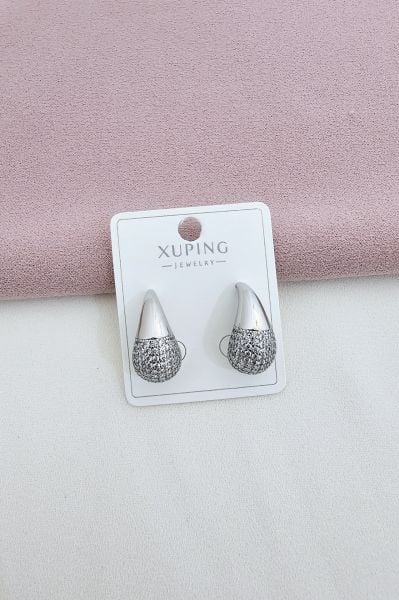 Xuping Zirkon Taşlı Siver Küpe