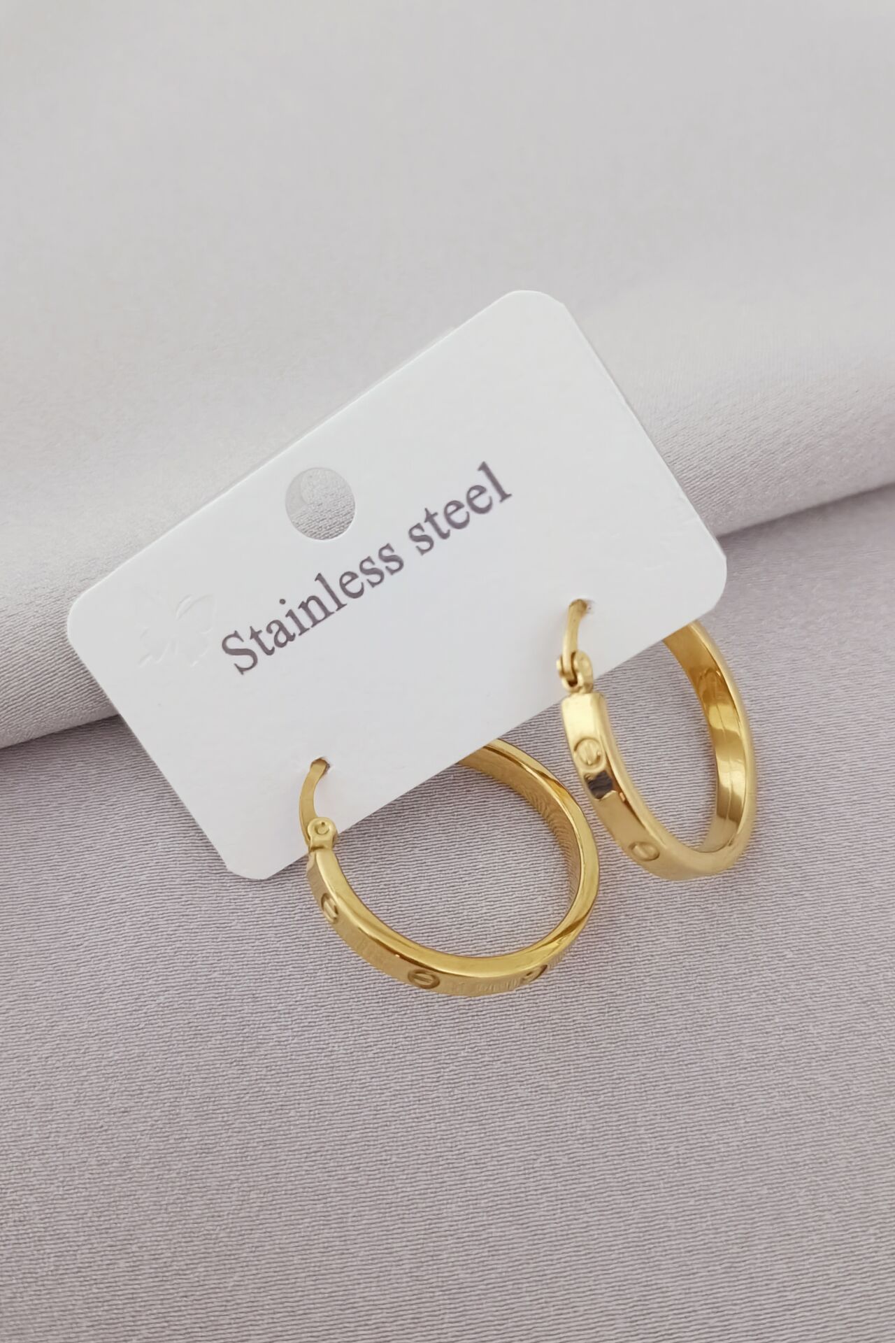 Çelik cartier küpe gold