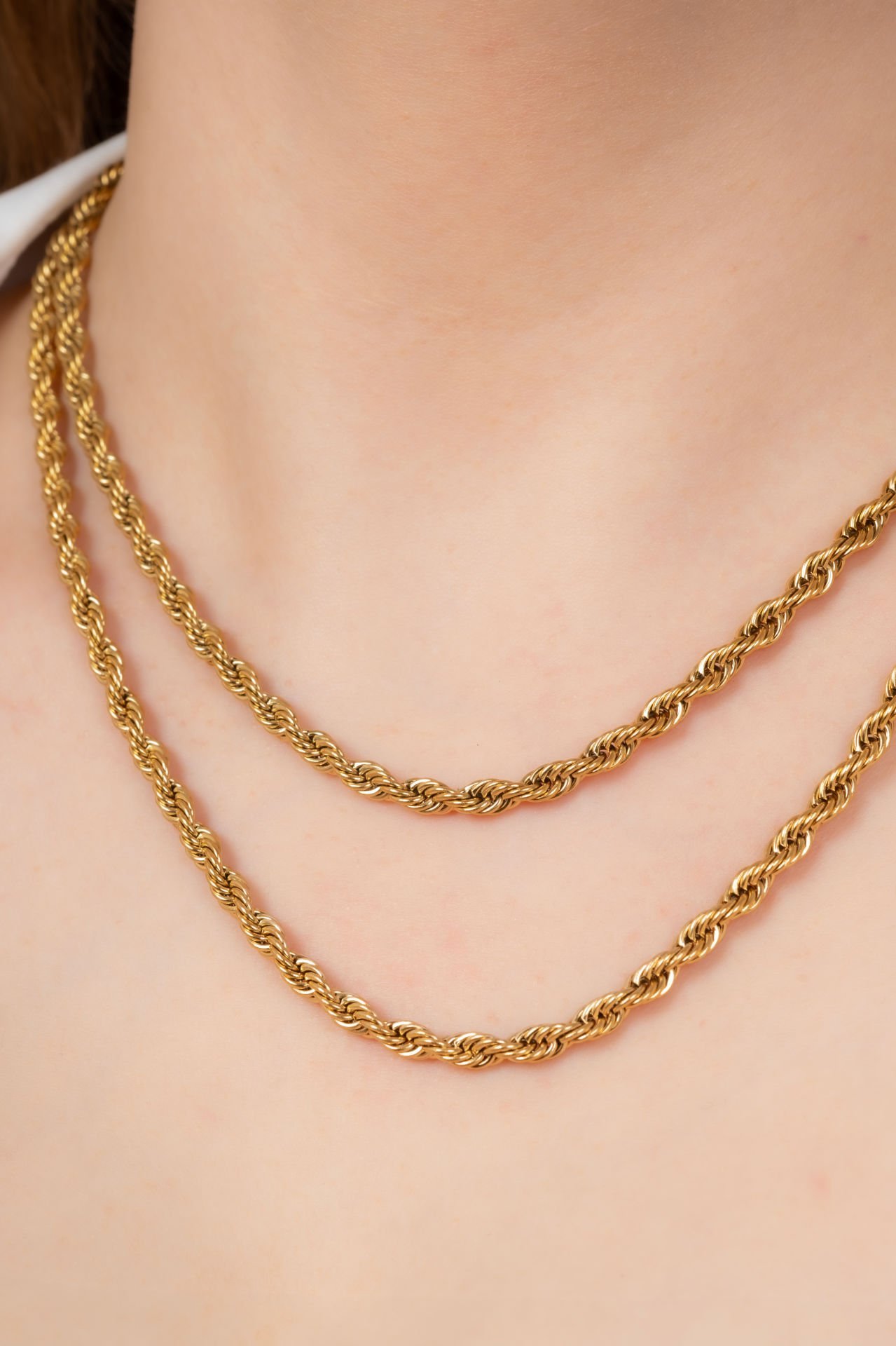 1 m. Altın Kaplama Halat Zincir Kolye