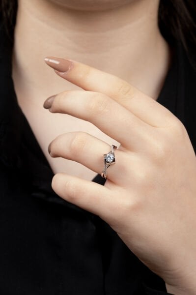 XUPİNG SİLVER ELİPS TAŞLI YÜZÜK