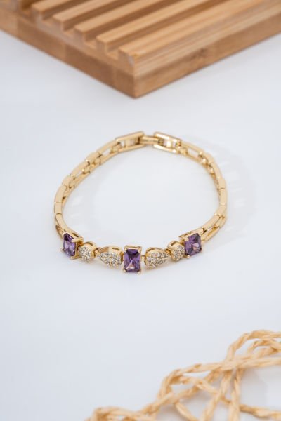 Xuping Mor Taşlı Bileklik