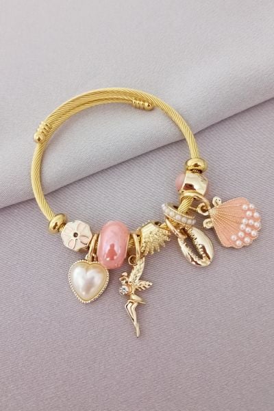 Çelik pandora bileklik gold